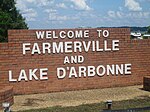 Farmerville, LA, welcome sign IMG 3845